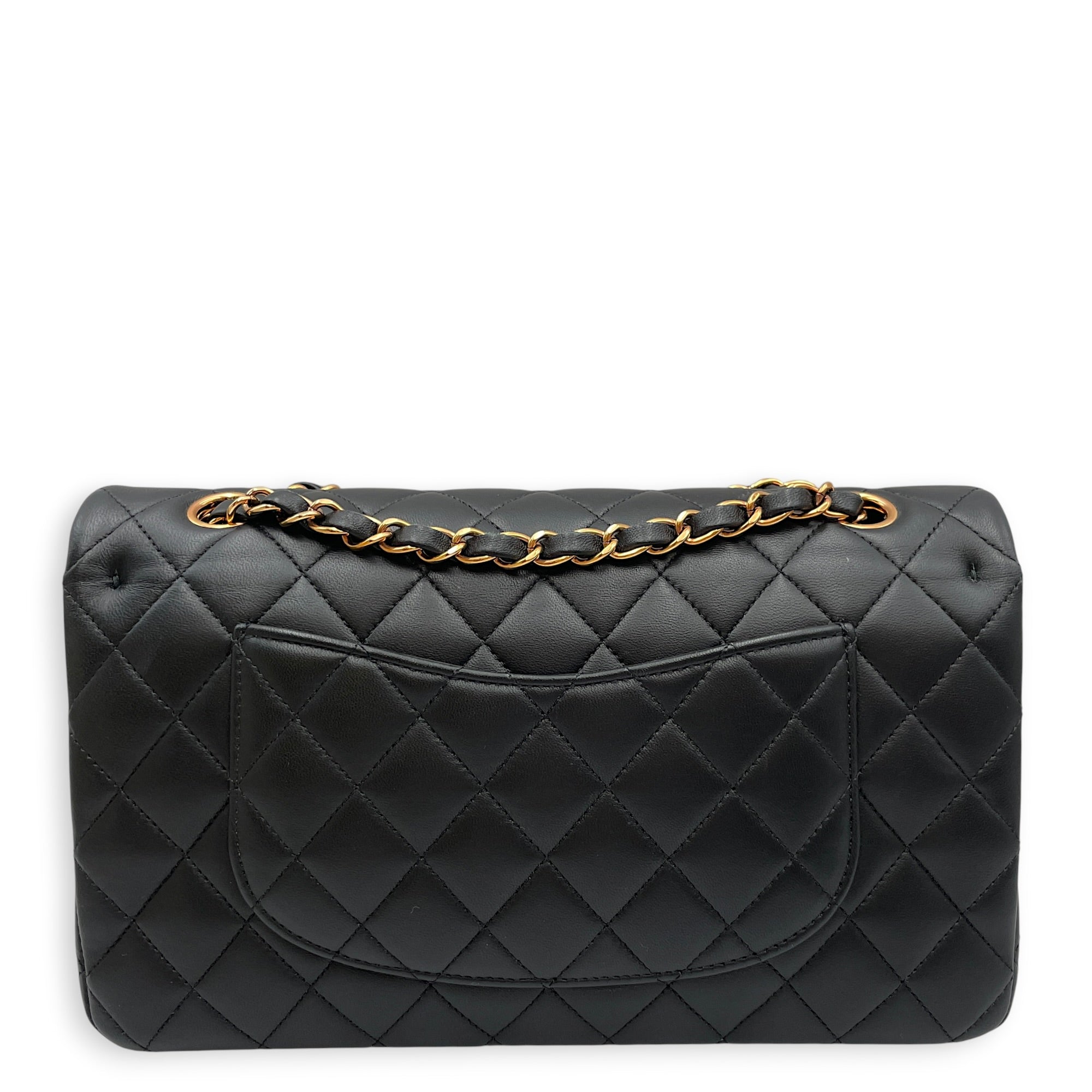 Classic Double Flap Medium Black Shoulder Bag in Lambskin Gold hardware CL2608-023060 2