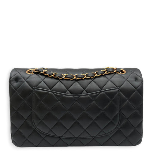 Classic Double Flap Medium Black Shoulder Bag in Lambskin Gold hardware CL2608-023060 2