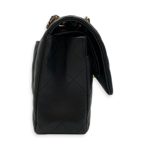 Classic Double Flap Medium Black Shoulder Bag in Lambskin Gold hardware CL2608-023060 4