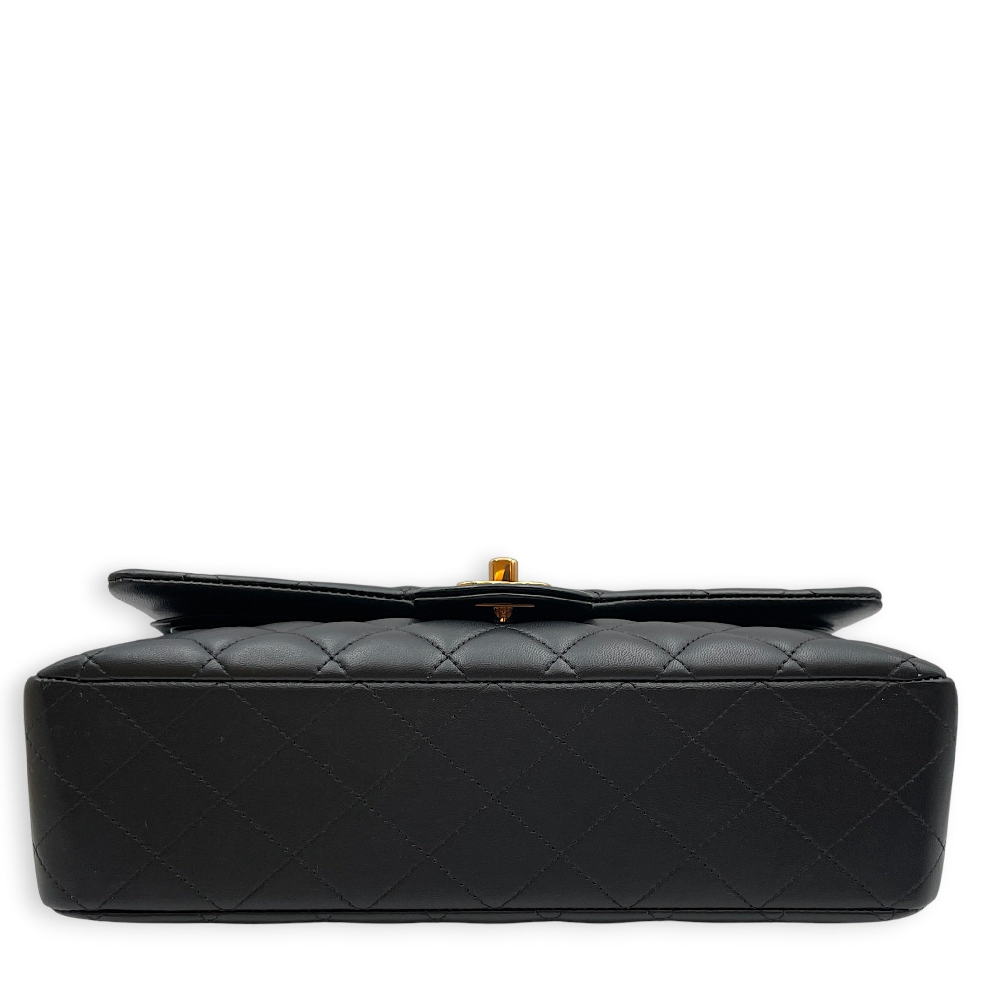 Classic Double Flap Medium Black Shoulder Bag in Lambskin Gold hardware CL2608-023060 5