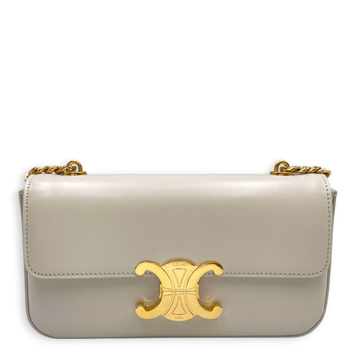 Triomphe 20cm  Grey Shoulder Bag in Calfskin Gold hardware CL2608-023061 1