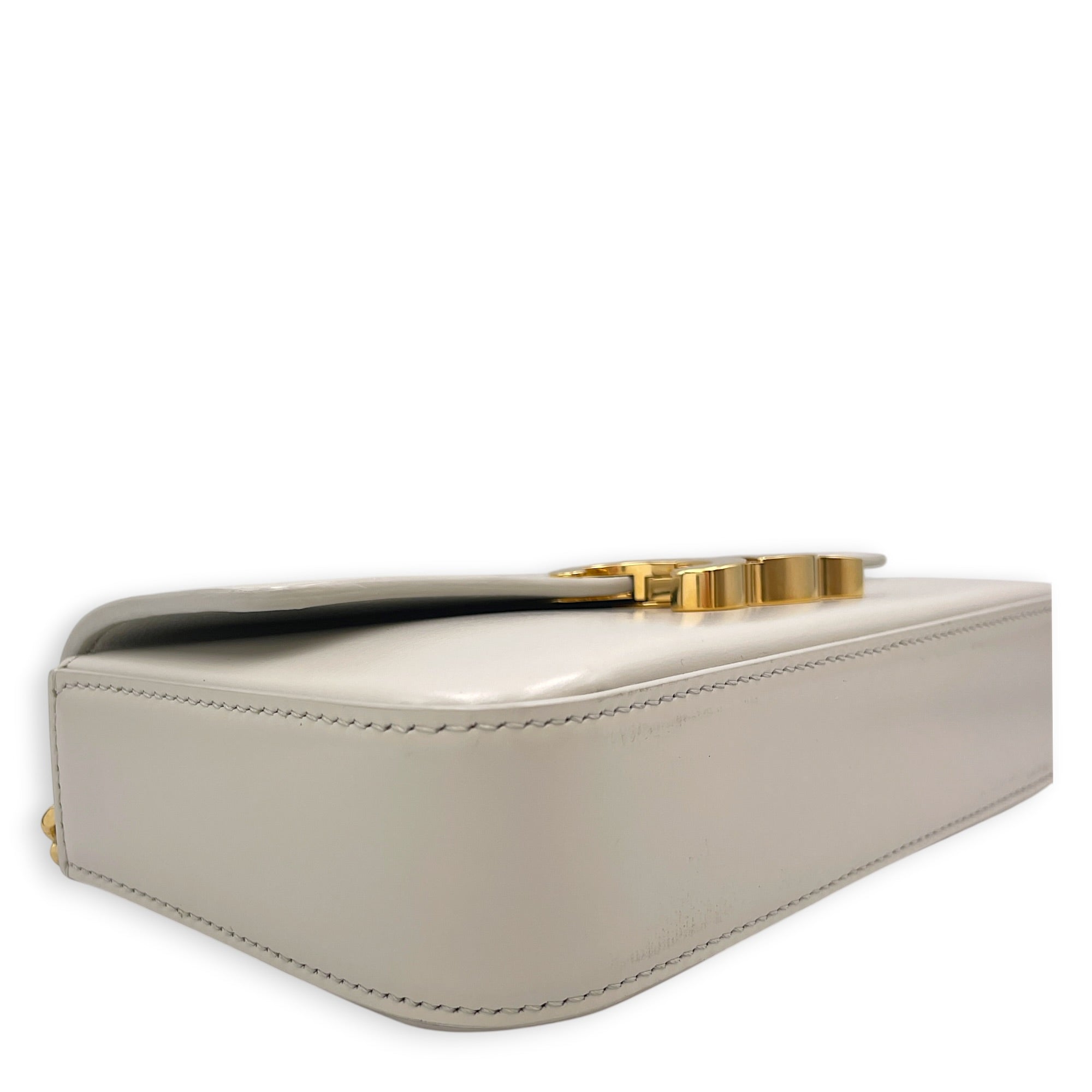 Triomphe 20cm  Grey Shoulder Bag in Calfskin Gold hardware CL2608-023061 8