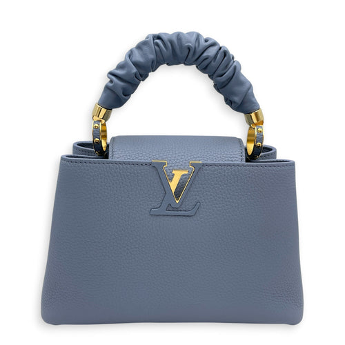 Capucines BB Blue Top Handle Bag in Taurillon Leather Gold hardware CL2608-023062 1
