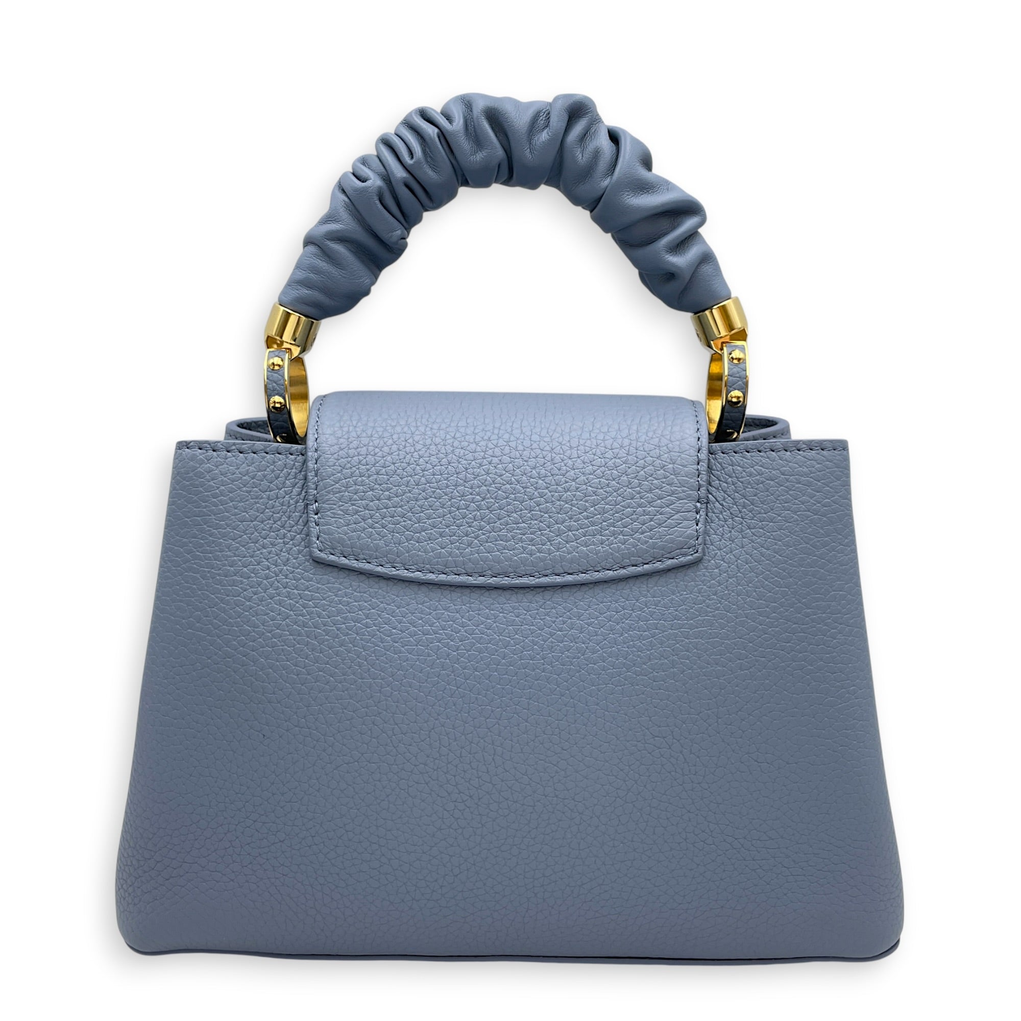 Capucines BB Blue Top Handle Bag in Taurillon Leather Gold hardware CL2608-023062 2