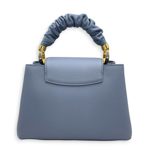 Capucines BB Blue Top Handle Bag in Taurillon Leather Gold hardware CL2608-023062 2
