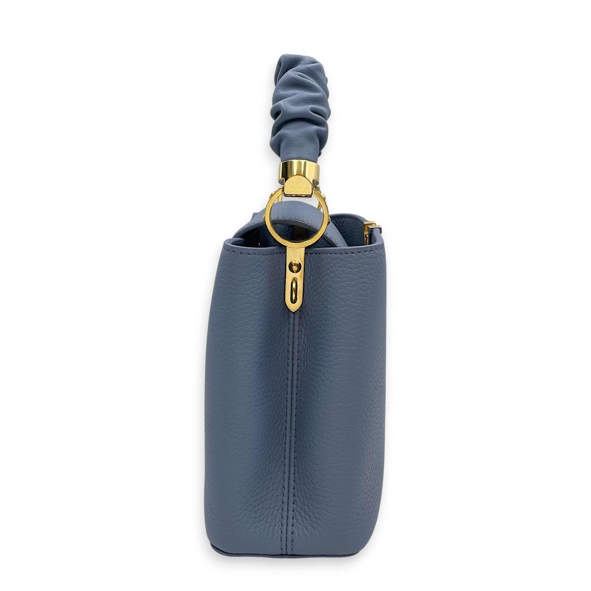 Capucines BB Blue Top Handle Bag in Taurillon Leather Gold hardware CL2608-023062 4