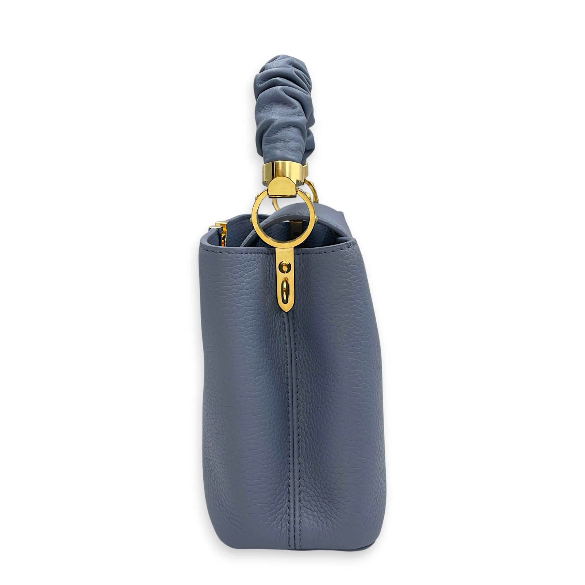 Capucines BB Blue Top Handle Bag in Taurillon Leather Gold hardware CL2608-023062 5
