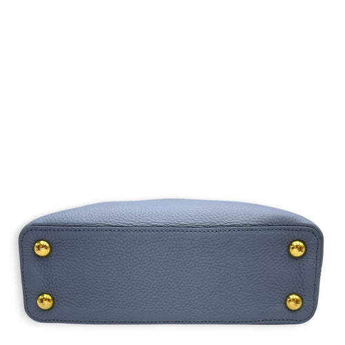 Capucines BB Blue Top Handle Bag in Taurillon Leather Gold hardware CL2608-023062 6