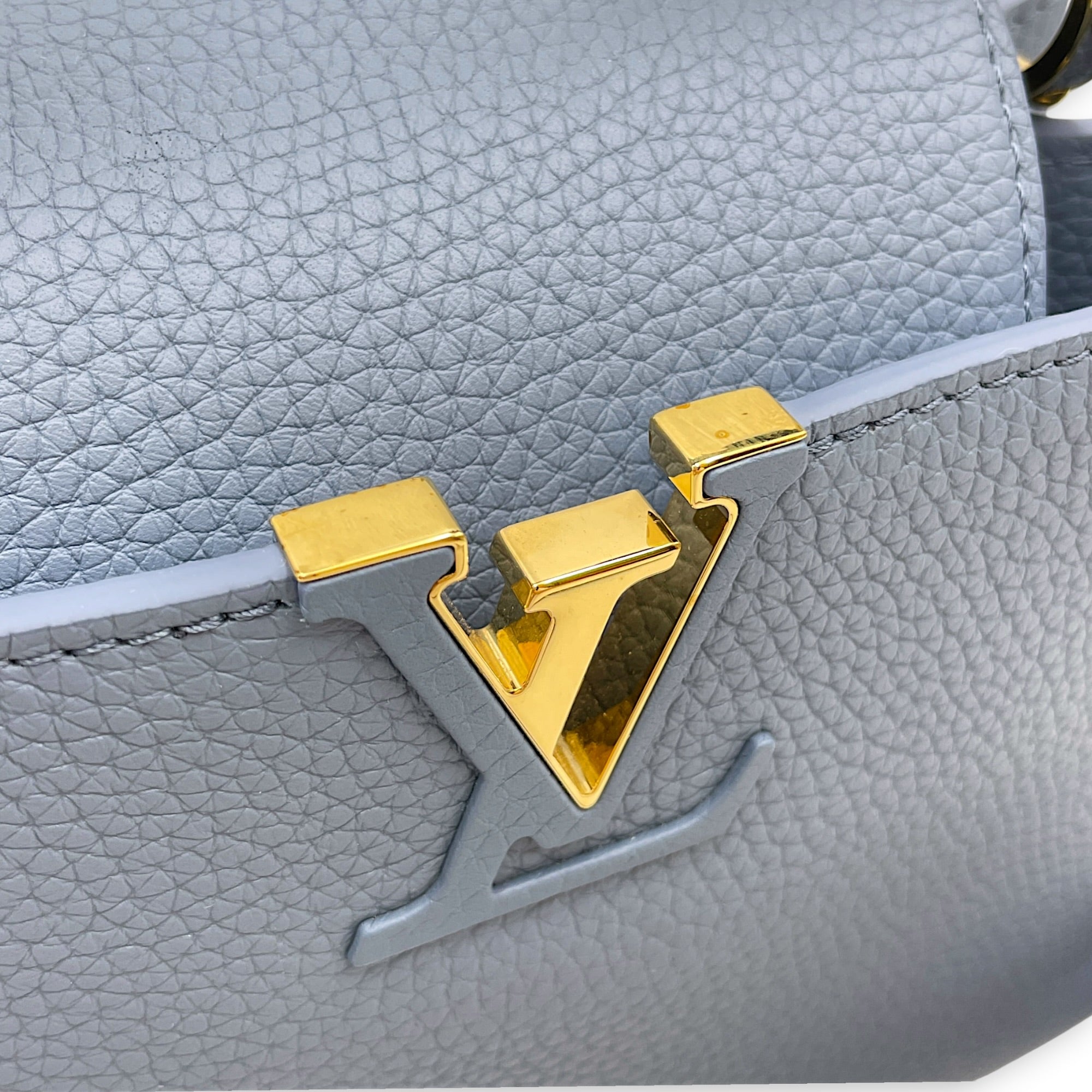 Capucines BB Blue Top Handle Bag in Taurillon Leather Gold hardware CL2608-023062 10