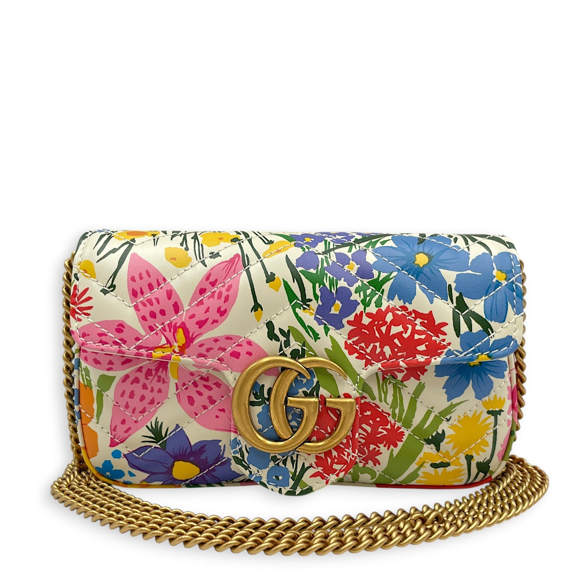 GG x Ken Scott Marmont  Multi-colour Shoulder Bag in Calfskin Gold hardware CL2608-023064 3