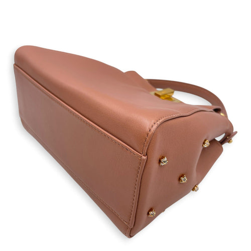 Peekaboo Mini Brown Top Handle Bag in Nappa Leather Gold hardware CL2608-023065 11