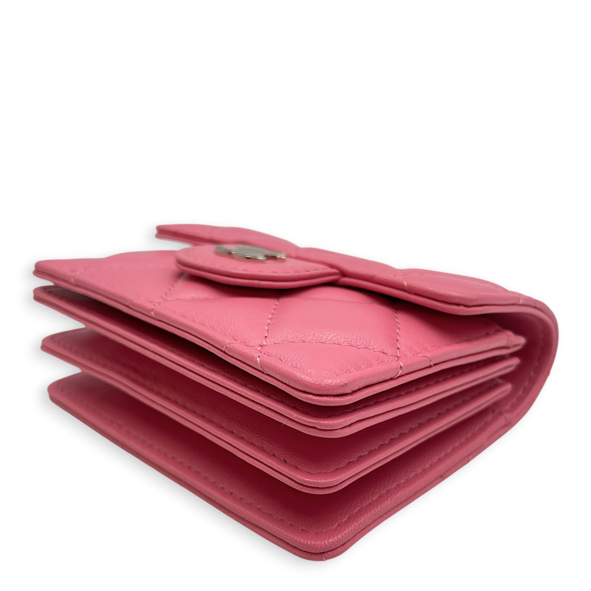 Classic Pink Wallet in Lambskin Silver hardware CL2608-023066 9