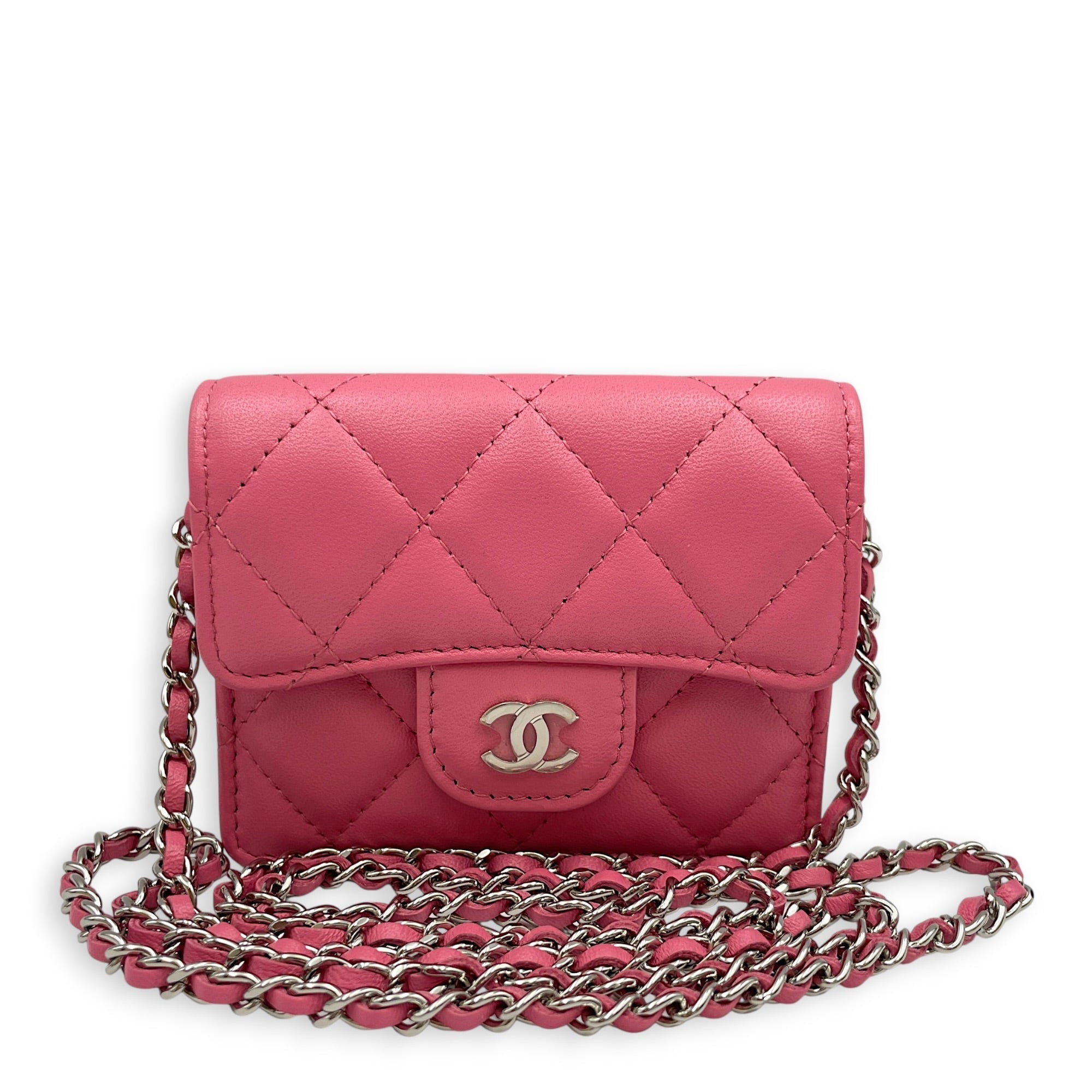 Classic Pink Wallet in Lambskin Silver hardware CL2608-023066 3