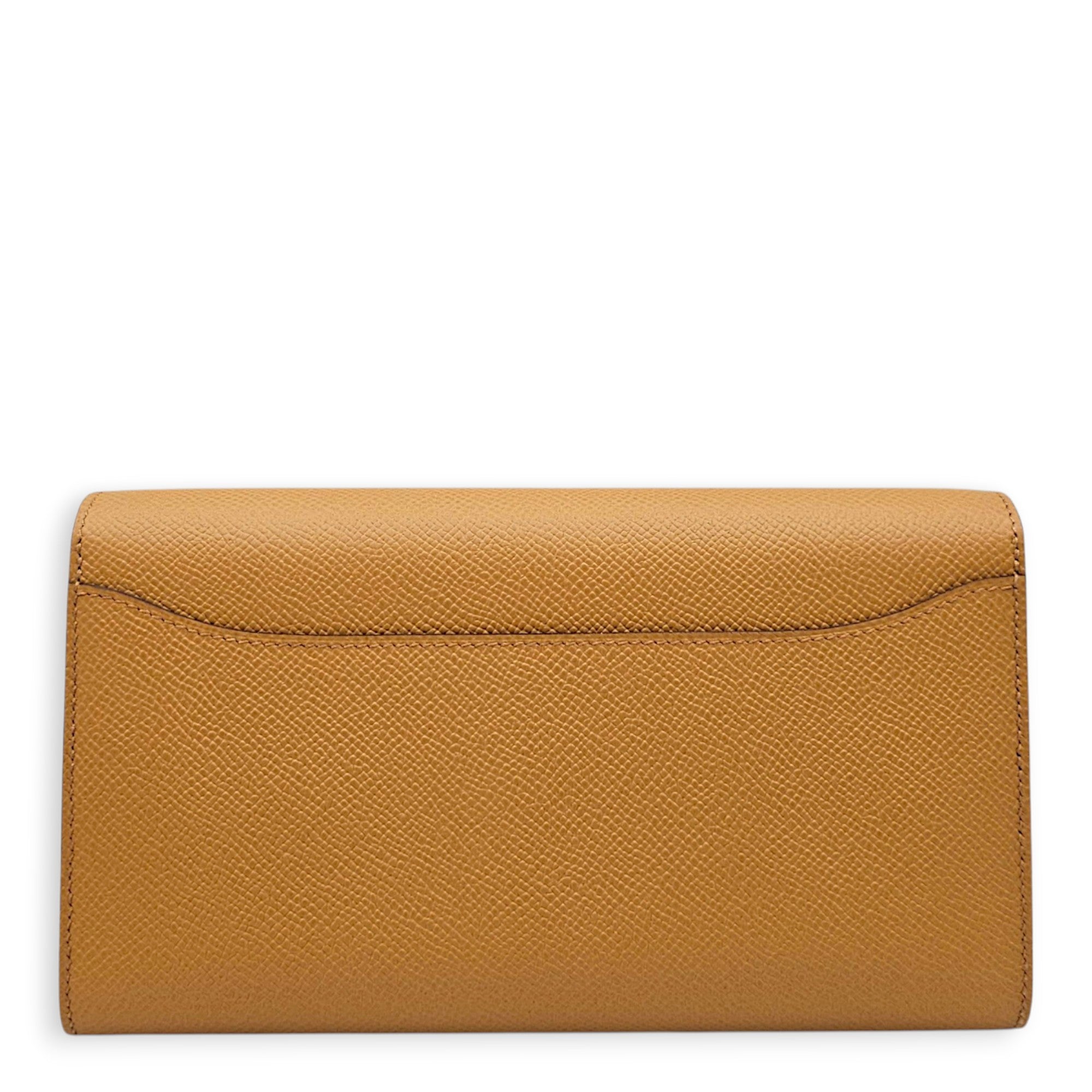 Constance To Go  Biscuit Wallet in Epsom Gold hardware CL2608-023069 2