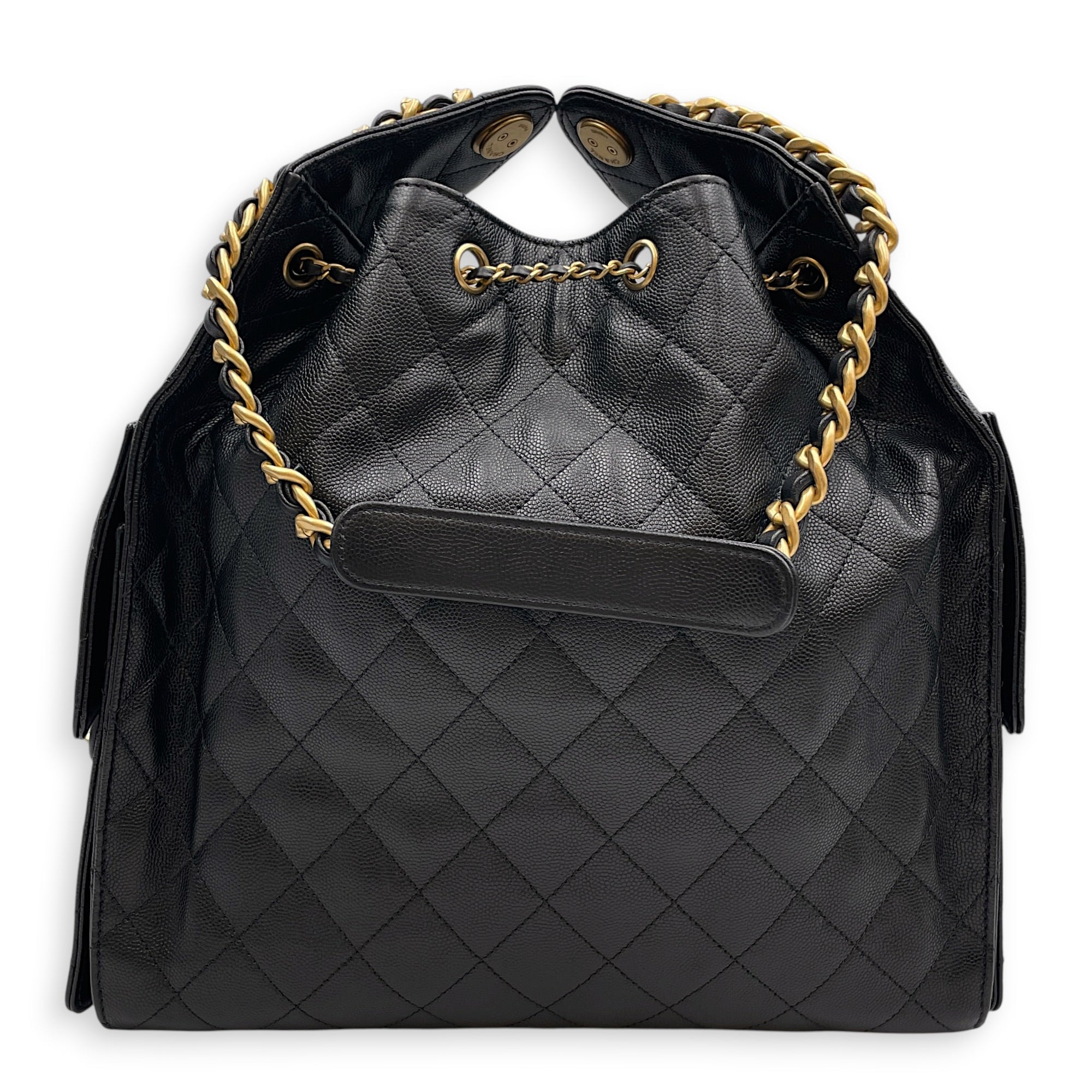C25 Medium Black Shoulder Bag in Caviar Leather Antique Brass hardware CL2608-023071 2