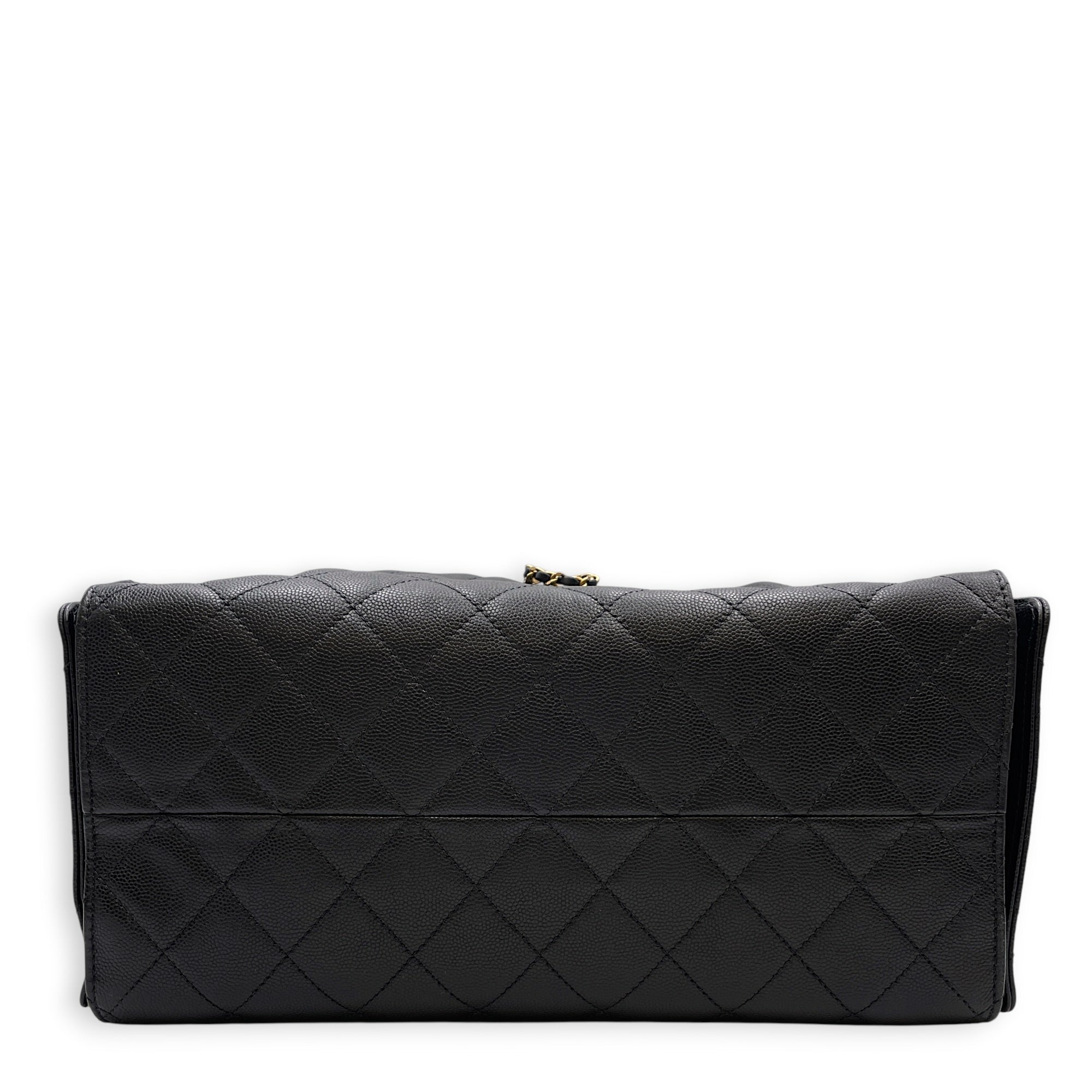C25 Medium Black Shoulder Bag in Caviar Leather Antique Brass hardware CL2608-023071 4
