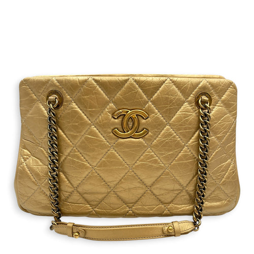 Crown 32cm Gold Shoulder Bag in Calfskin Gold hardware CL2608-023072 1