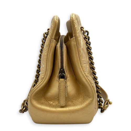 Crown 32cm Gold Shoulder Bag in Calfskin Gold hardware CL2608-023072 3