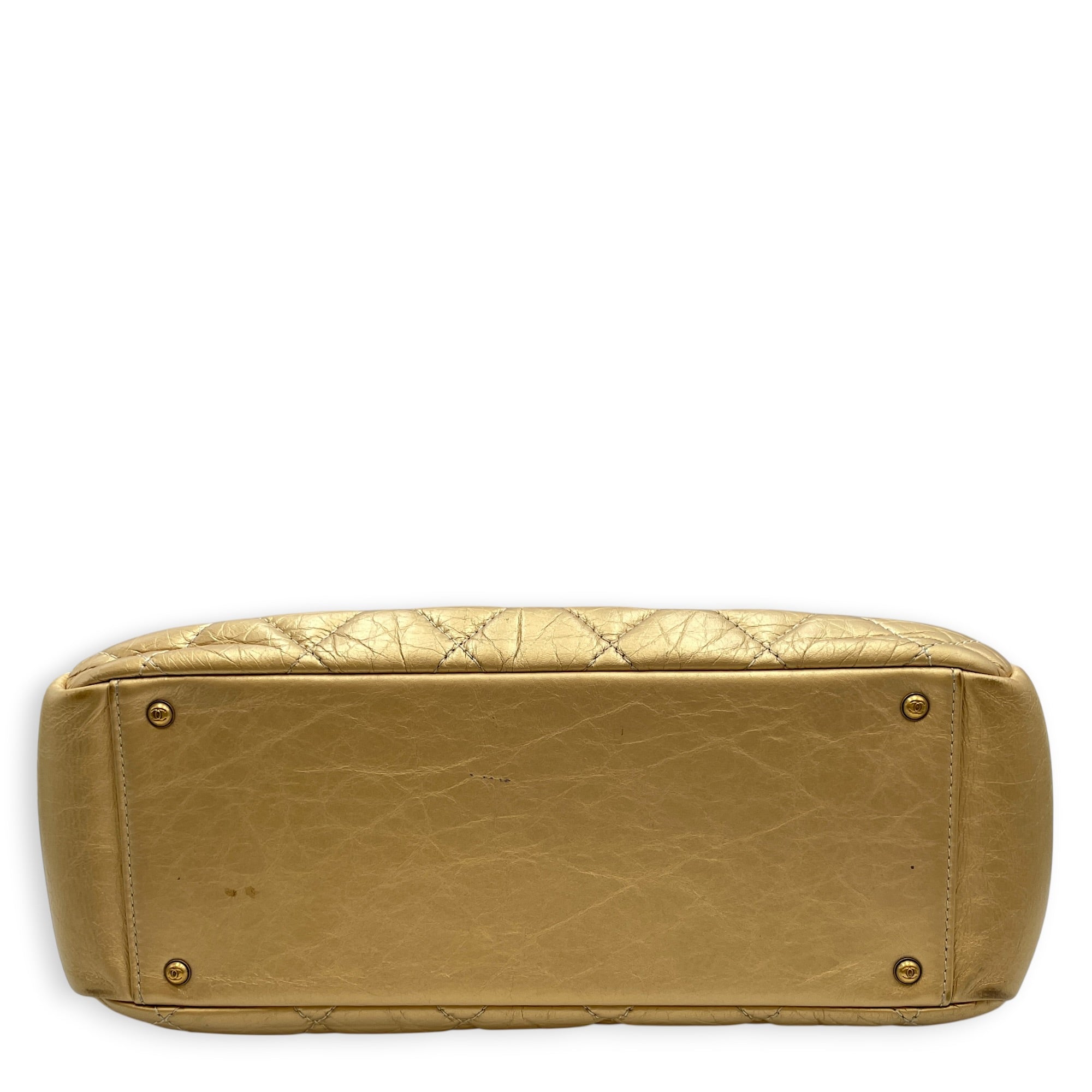 Crown 32cm Gold Shoulder Bag in Calfskin Gold hardware CL2608-023072 5