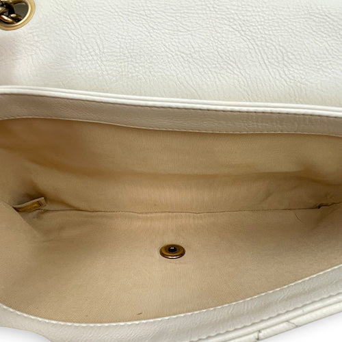 Timeless CC 30cm  White  Shoulder Bag in Calfskin Antique Brass hardware CL2608-023073 6