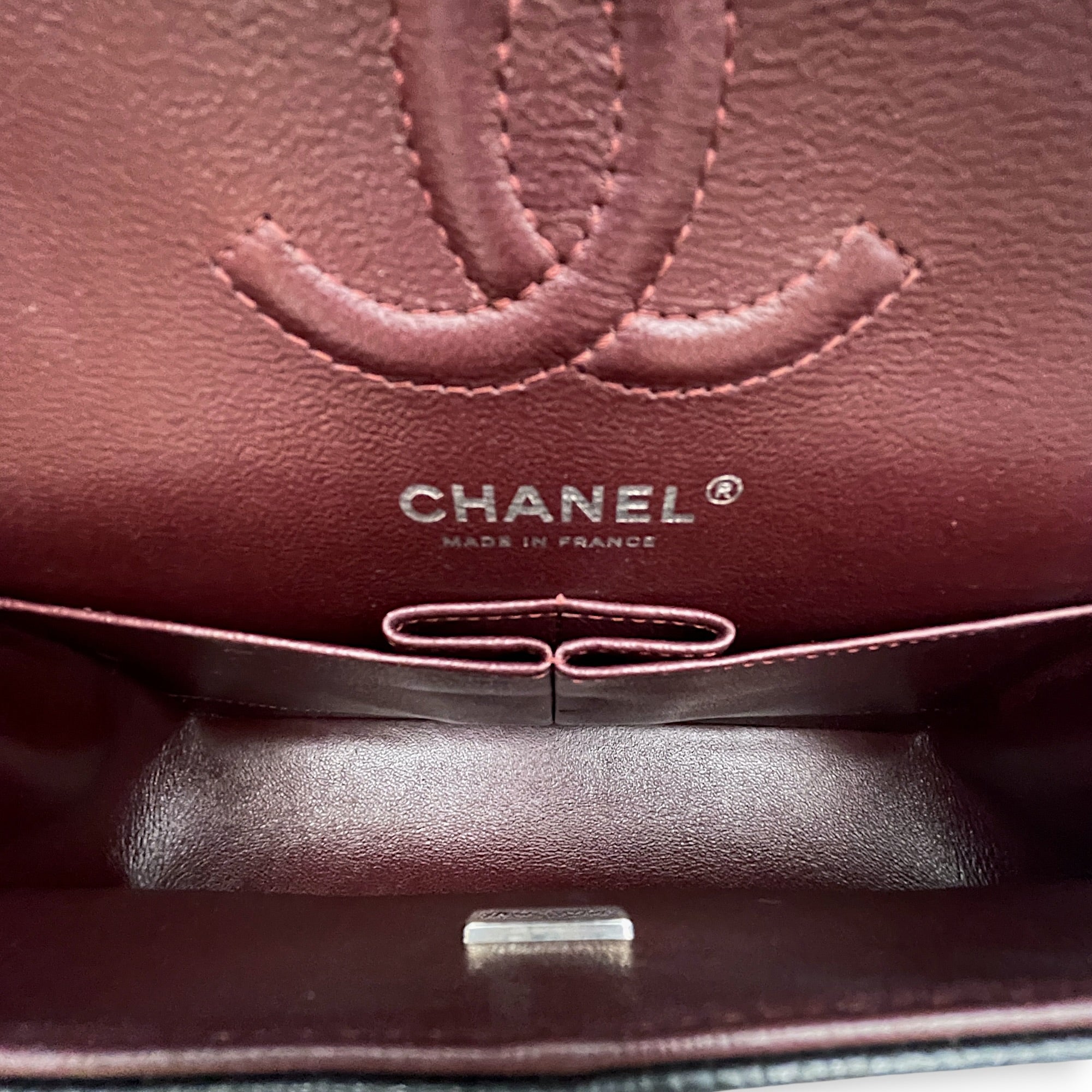 Classic Small Black Shoulder Bag in Caviar Leather Silver hardware CL2608-023076 6