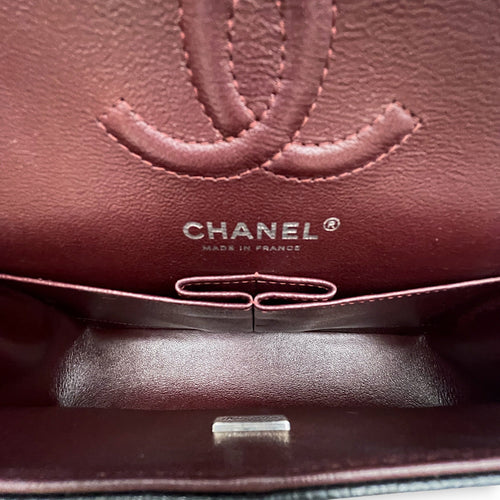 Classic Small Black Shoulder Bag in Caviar Leather Silver hardware CL2608-023076 6