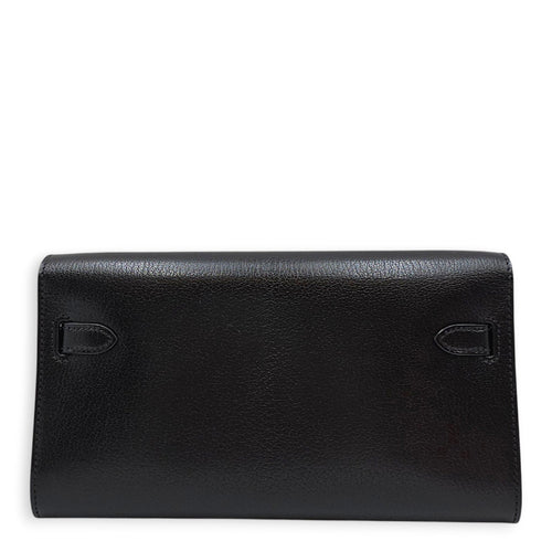 Kelly To Go Noir Wallet in Chevre chamkila Gold hardware CL2608-023078 2