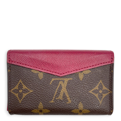 Victorine Pink Card Holder in Monogram Coated Canvas Gold hardware CL2608-023084 2