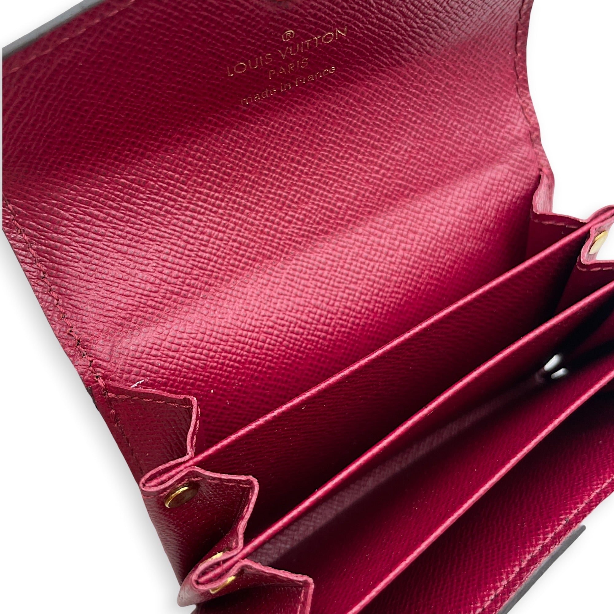 Victorine Pink Card Holder in Monogram Coated Canvas Gold hardware CL2608-023084 7