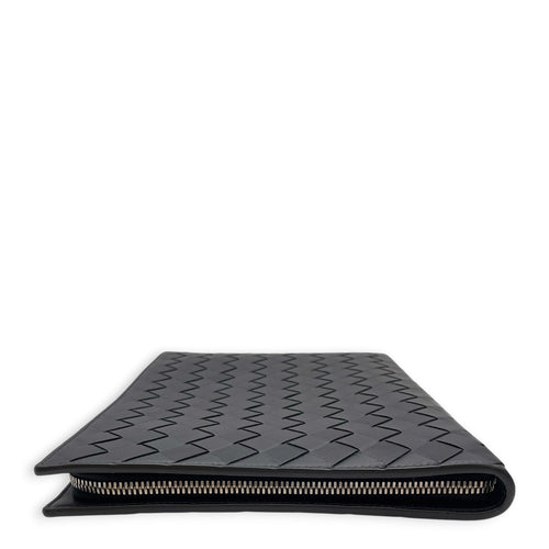 Intrecciato Black Clutch in Nappa Leather Silver hardware CL2608-023085 3