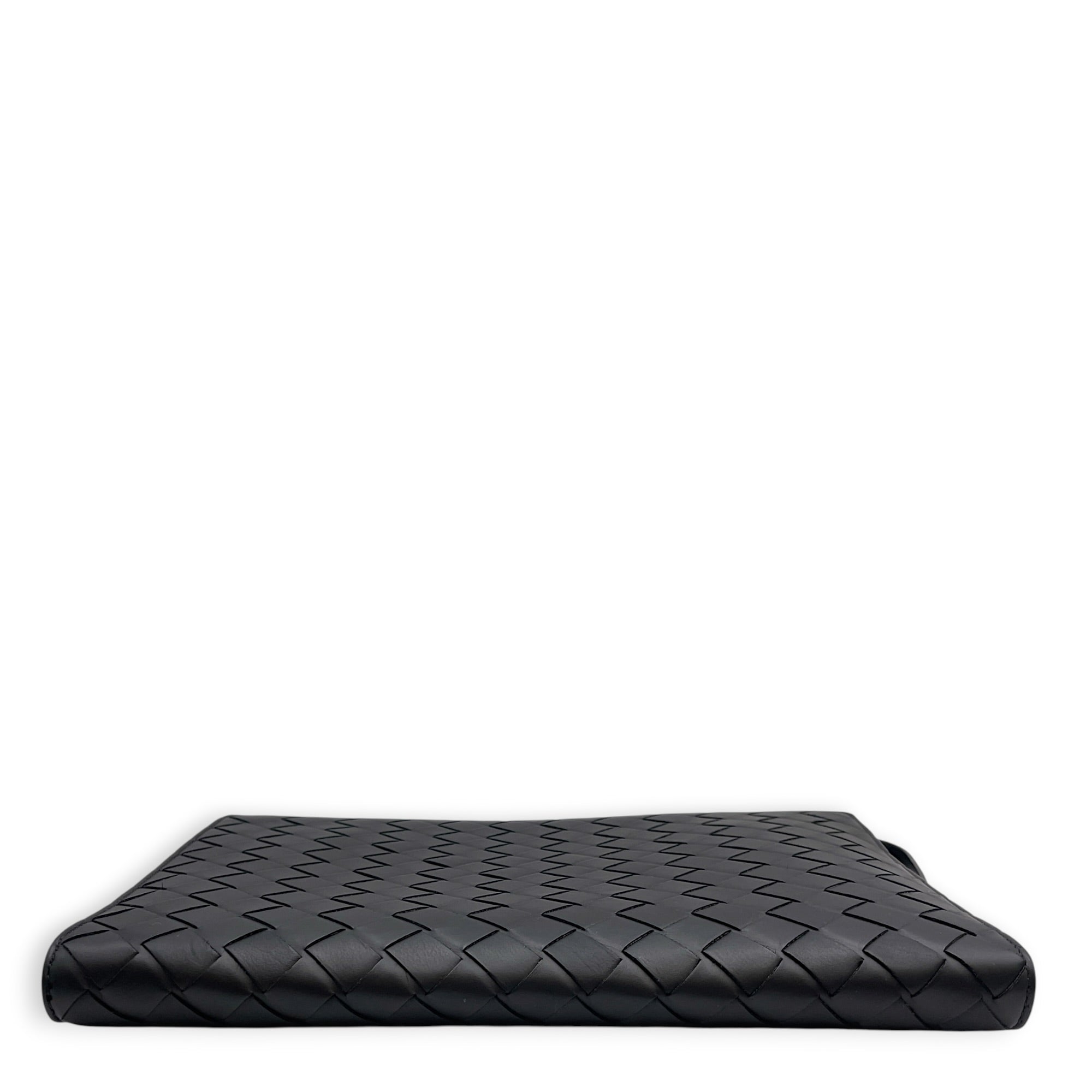 Intrecciato Black Clutch in Nappa Leather Silver hardware CL2608-023085 5