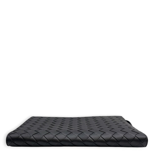 Intrecciato Black Clutch in Nappa Leather Silver hardware CL2608-023085 5