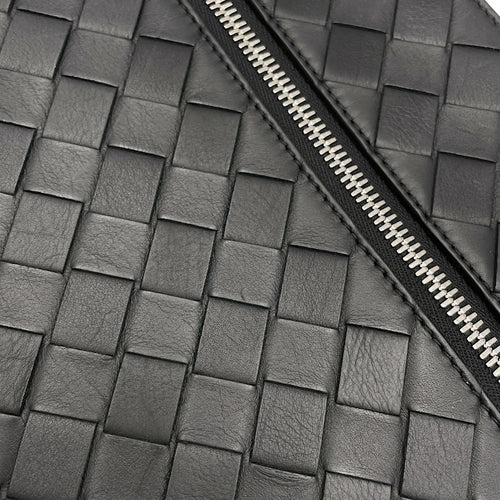 Intrecciato Black Clutch in Nappa Leather Silver hardware CL2608-023085 7