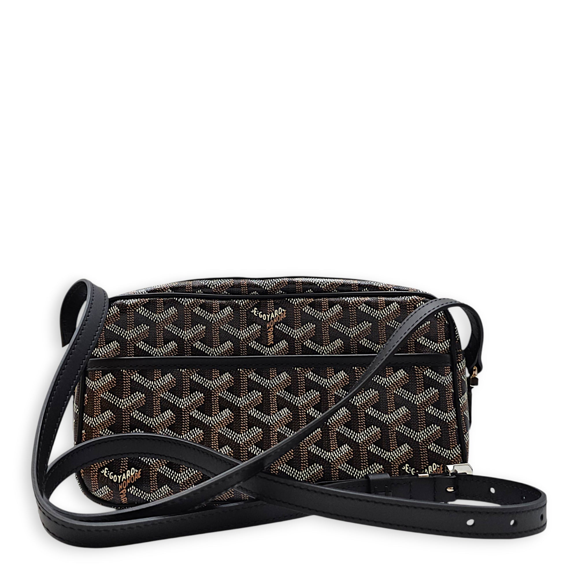 Cap Vert PM Black Crossbody Bag in Coated Canvas Silver hardware CL2608-023088 3