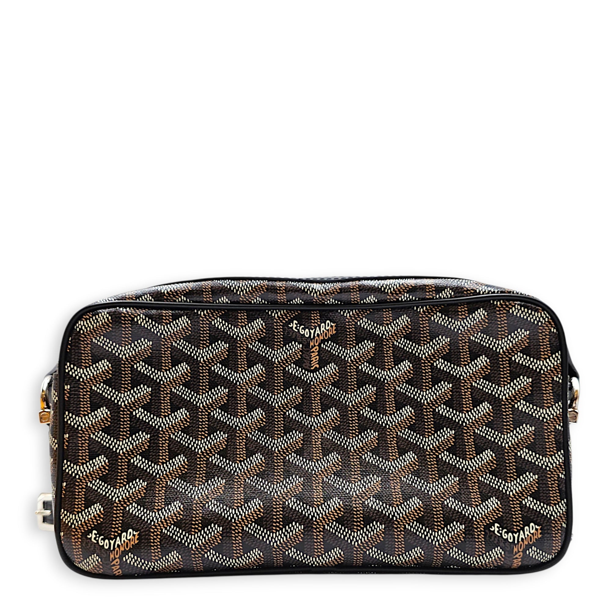Cap Vert PM Black Crossbody Bag in Coated Canvas Silver hardware CL2608-023088 2