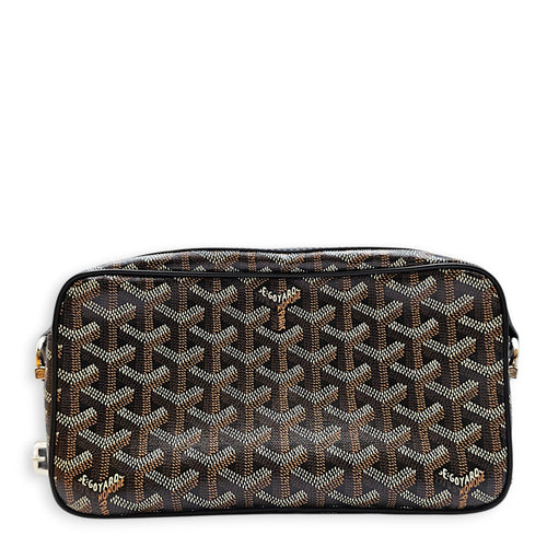 Cap Vert PM Black Crossbody Bag in Coated Canvas Silver hardware CL2608-023088 2