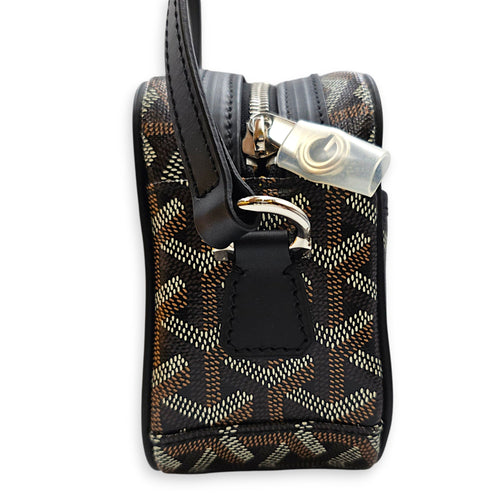 Cap Vert PM Black Crossbody Bag in Coated Canvas Silver hardware CL2608-023088 4