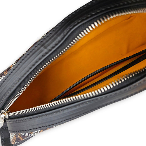 Cap Vert PM Black Crossbody Bag in Coated Canvas Silver hardware CL2608-023088 7