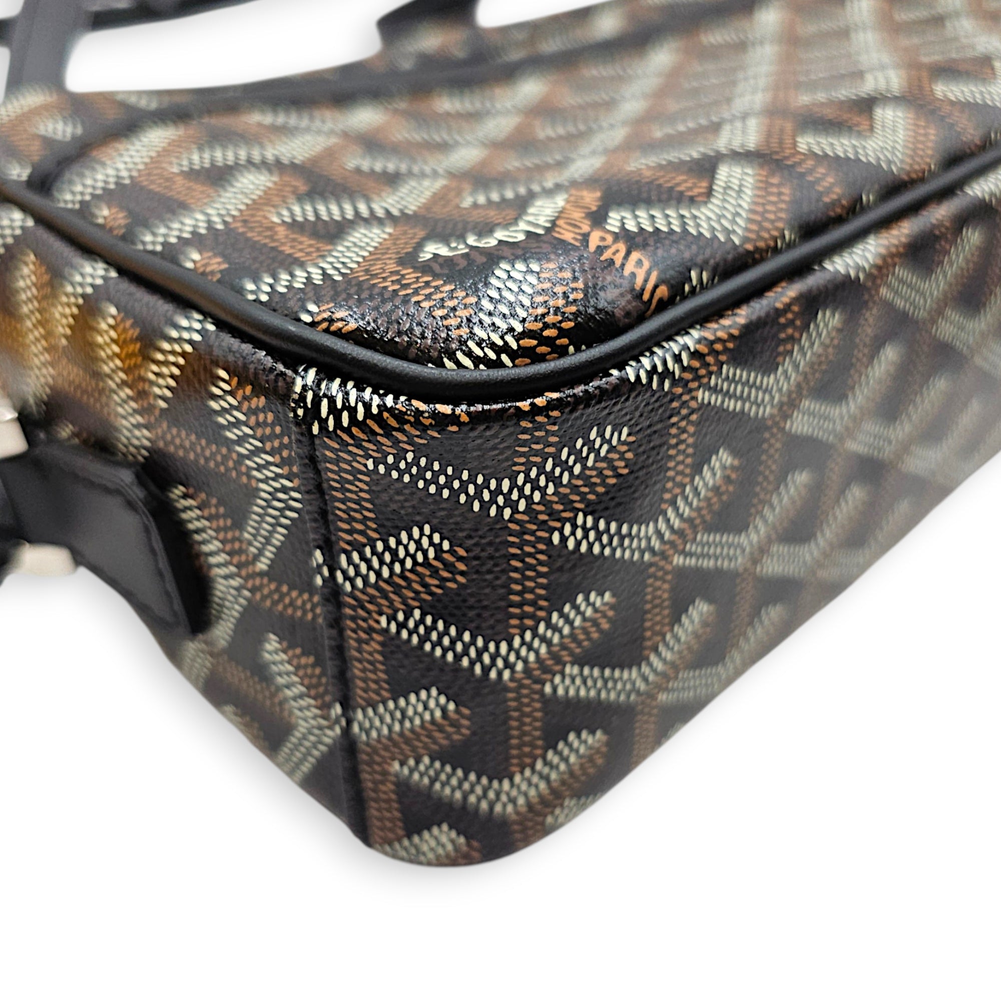 Cap Vert PM Black Crossbody Bag in Coated Canvas Silver hardware CL2608-023088 9
