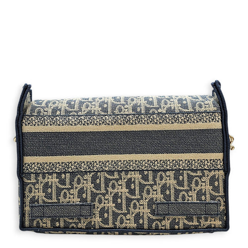 Diorcamp Blue Dior Oblique Shoulder Bag in Jacquard Gold hardware CL2608-023089 2
