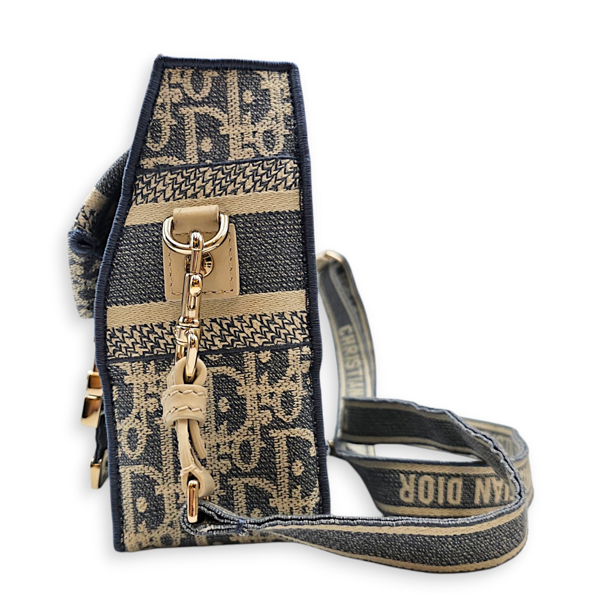 Diorcamp Blue Dior Oblique Shoulder Bag in Jacquard Gold hardware CL2608-023089 3