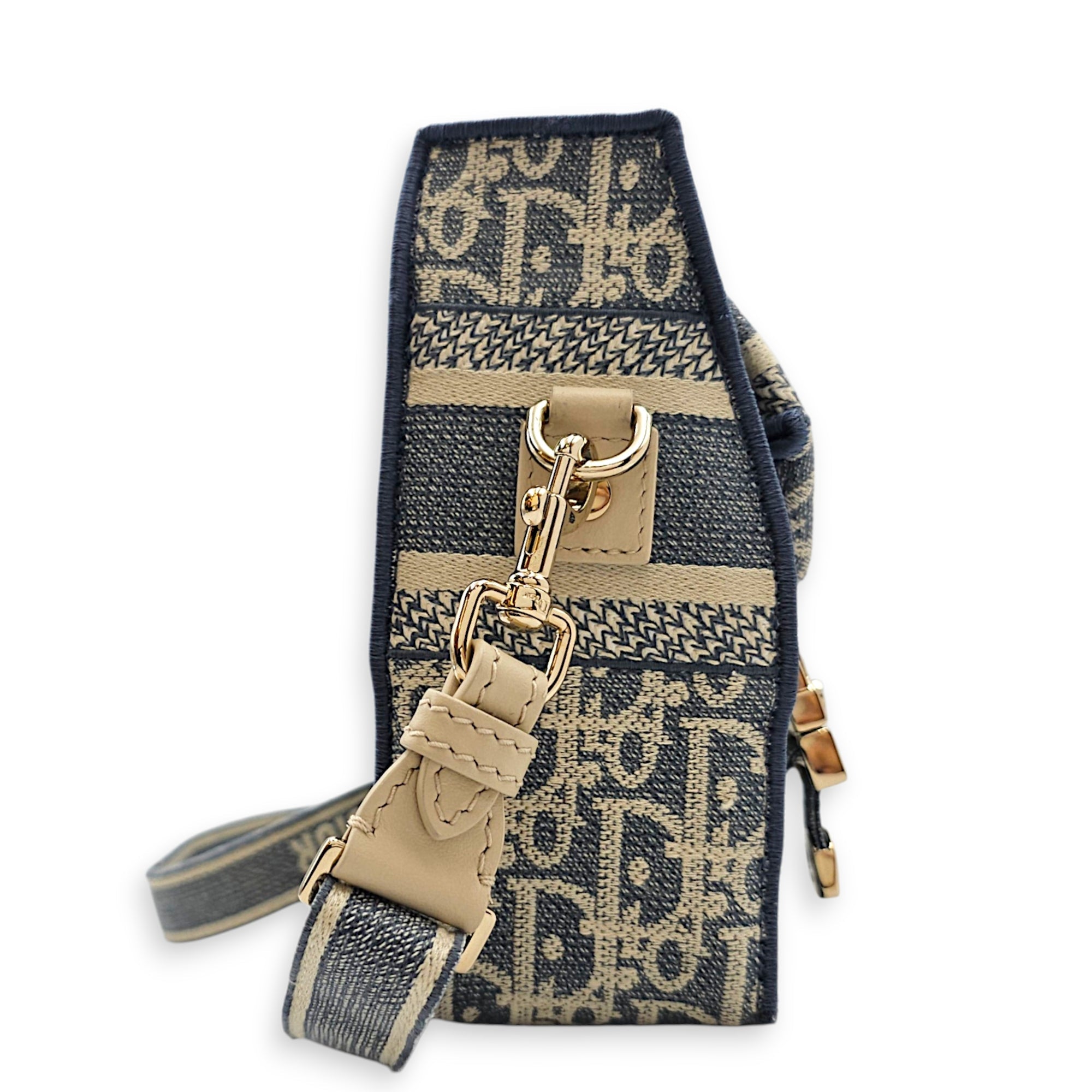 Diorcamp Blue Dior Oblique Shoulder Bag in Jacquard Gold hardware CL2608-023089 4