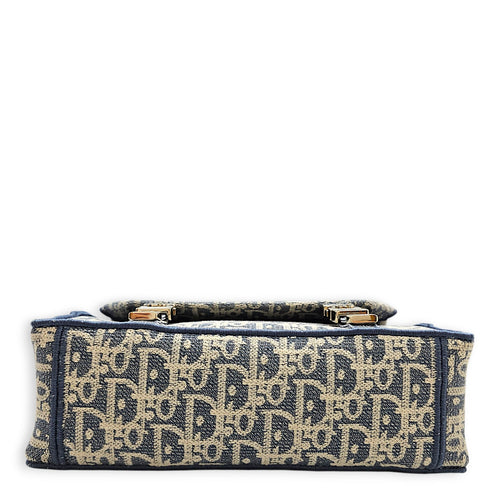 Diorcamp Blue Dior Oblique Shoulder Bag in Jacquard Gold hardware CL2608-023089 5