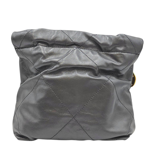 C22 Mini Grey Crossbody Bag in Calfskin Gold hardware CL2608-023092 2