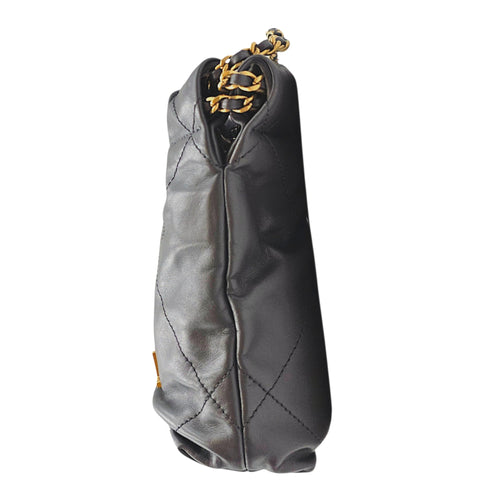 C22 Mini Grey Crossbody Bag in Calfskin Gold hardware CL2608-023092 4