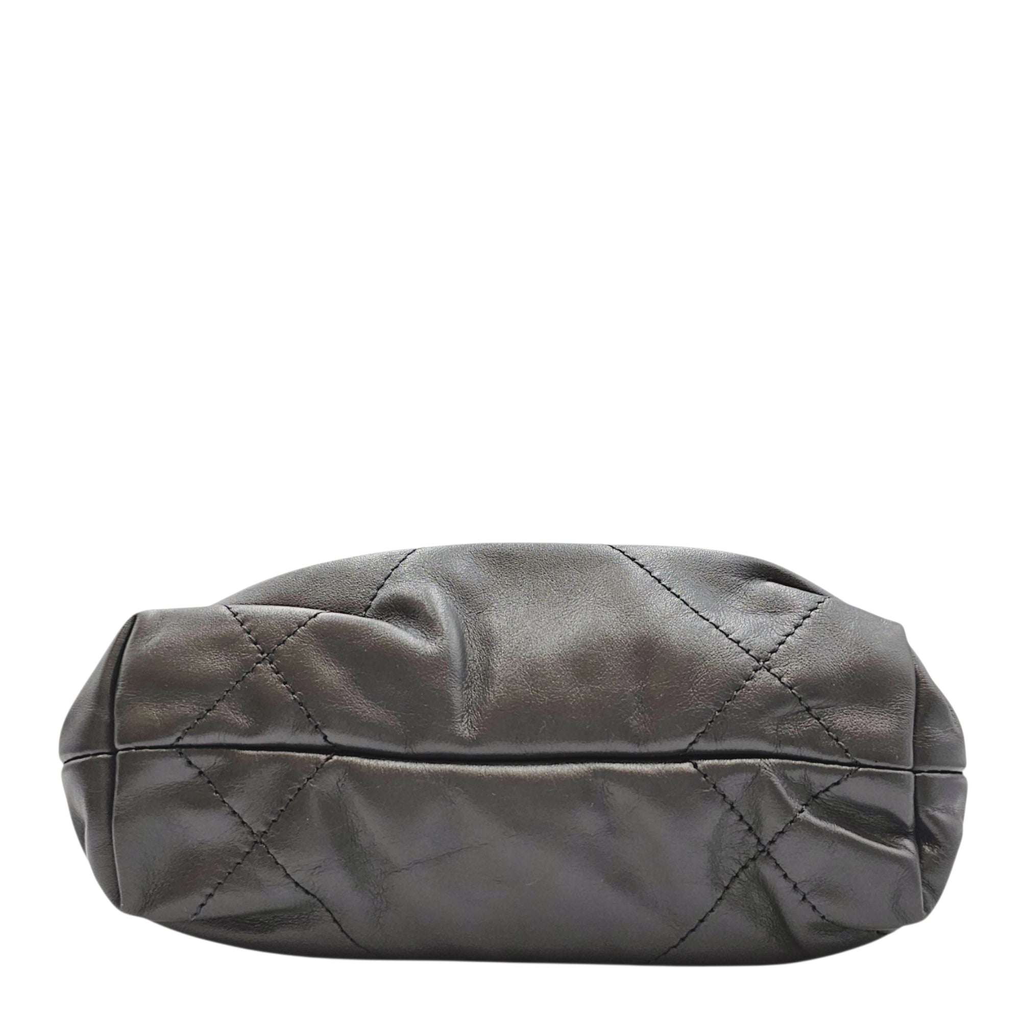 C22 Mini Grey Crossbody Bag in Calfskin Gold hardware CL2608-023092 5