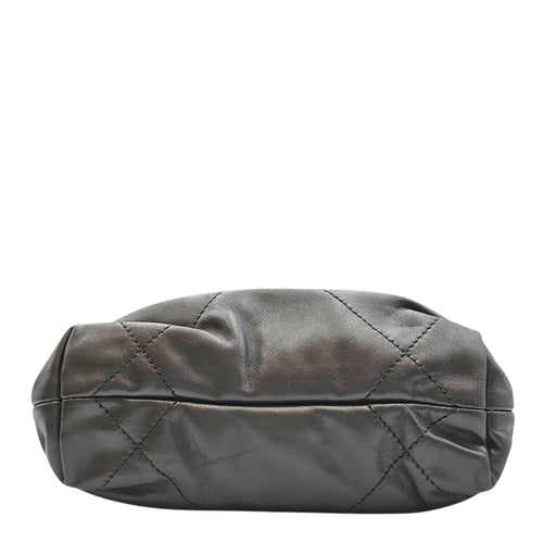 C22 Mini Grey Crossbody Bag in Calfskin Gold hardware CL2608-023092 5