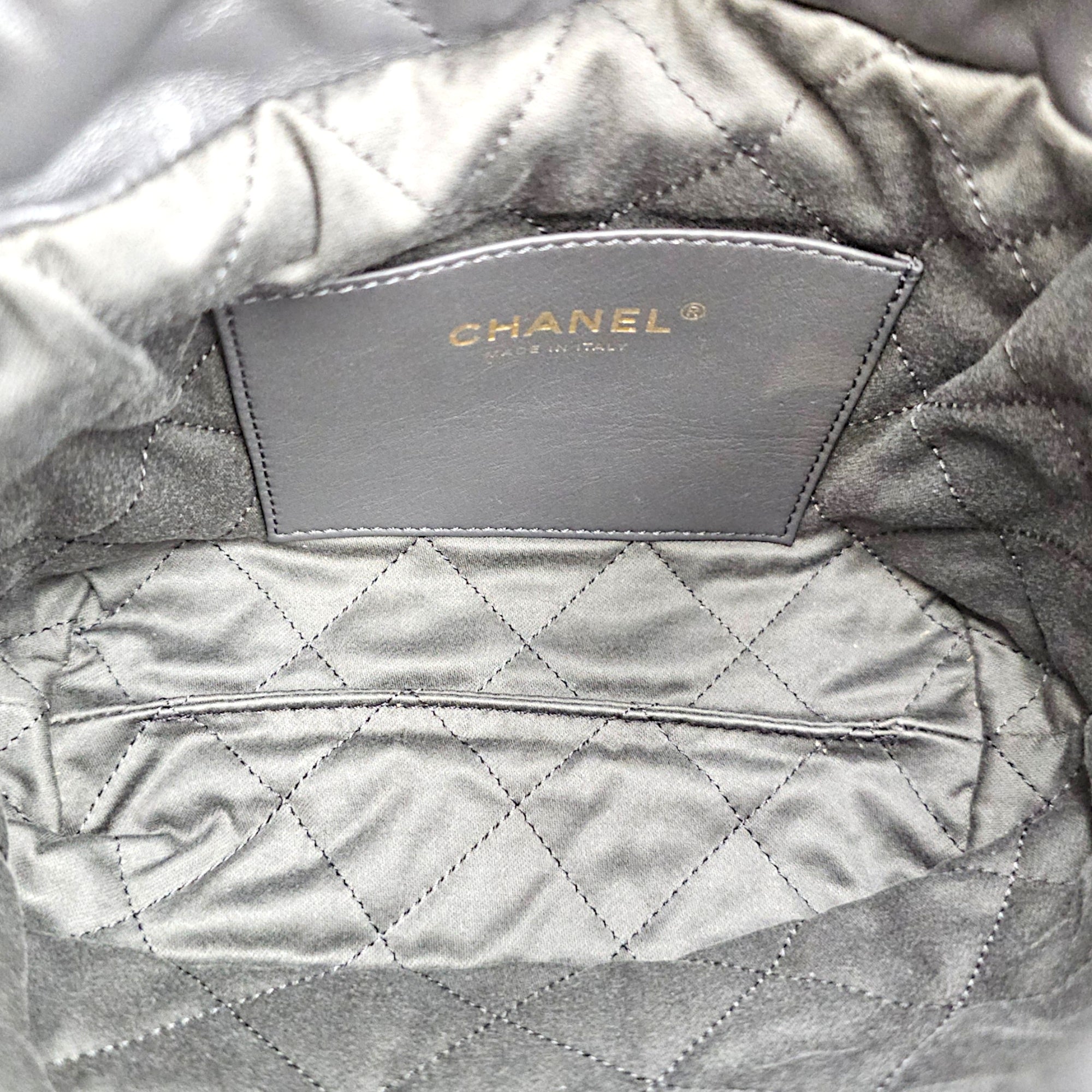 C22 Mini Grey Crossbody Bag in Calfskin Gold hardware CL2608-023092 6