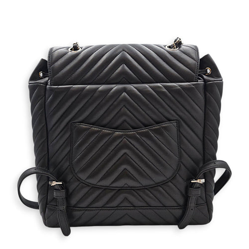 Urban Spirit Medium Black Backpack in Lambskin Silver hardware CL2608-023093 2