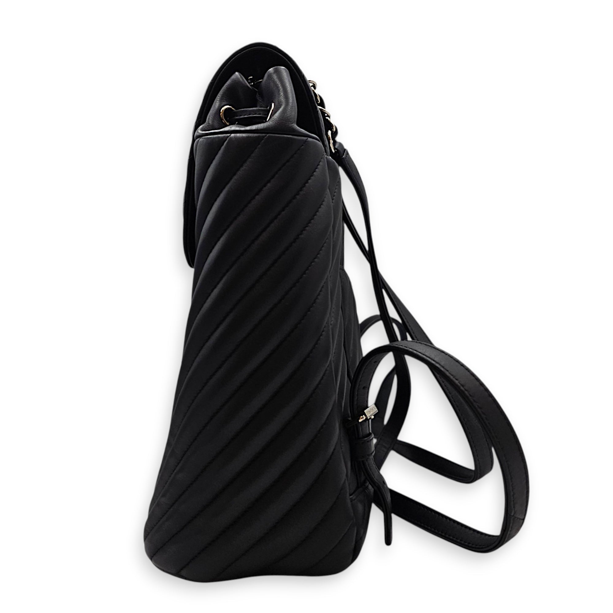 Urban Spirit Medium Black Backpack in Lambskin Silver hardware CL2608-023093 5